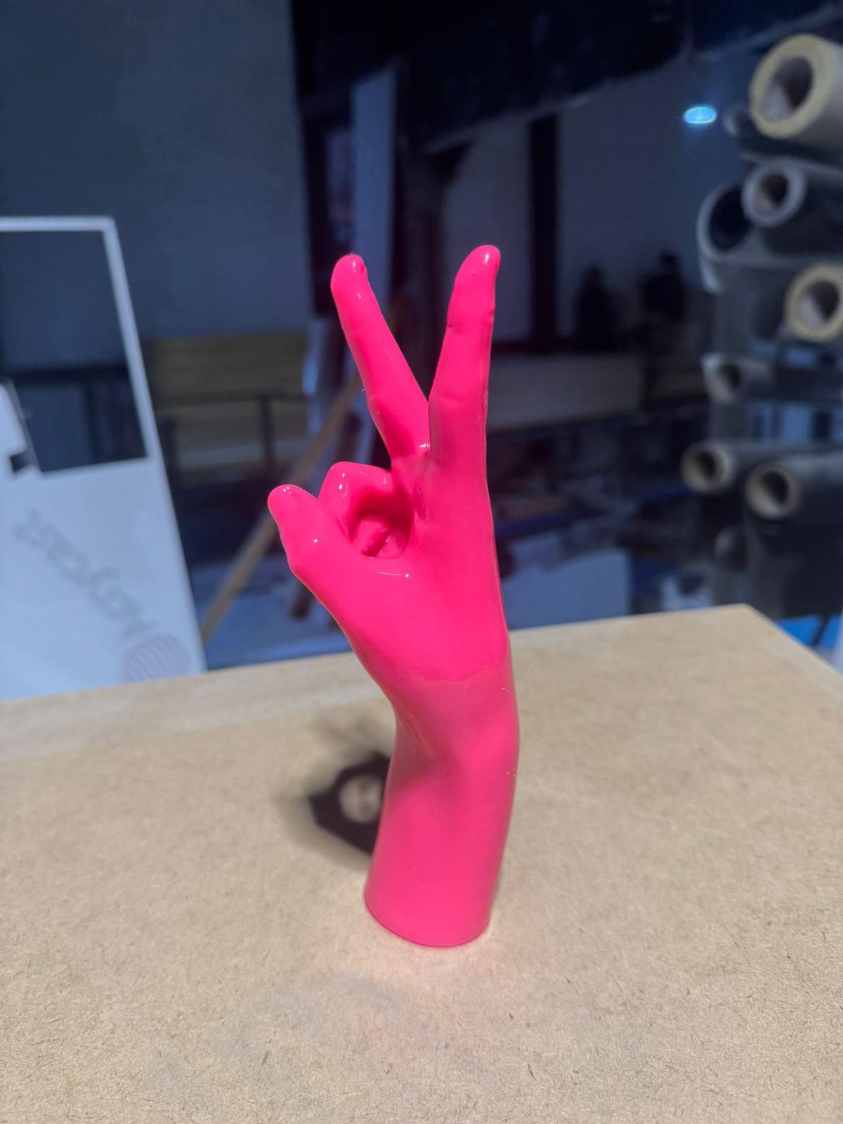 Peace / F*ck Off — Limited Edition of 50, Neon Pink Gloss