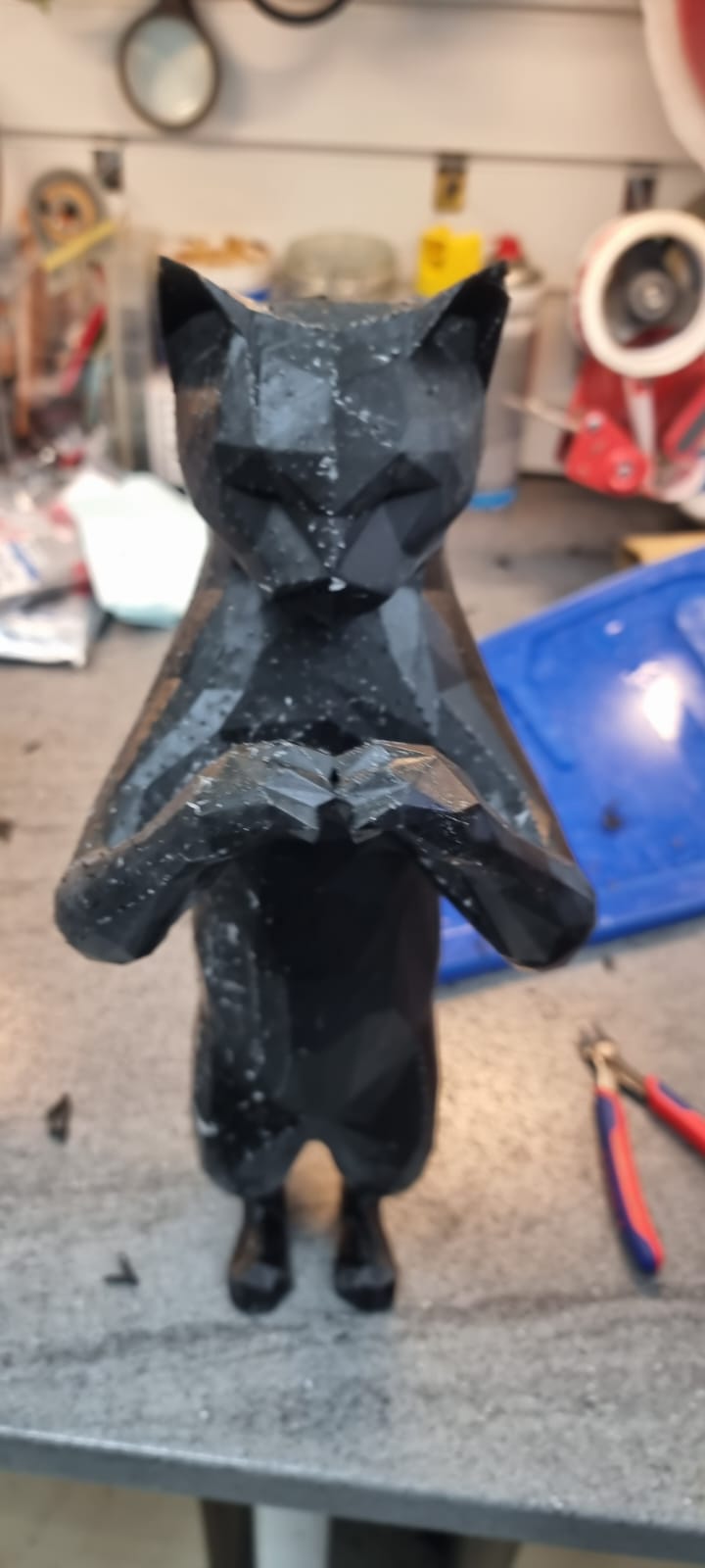 Raw shaped body in the workshop, pre-leaf