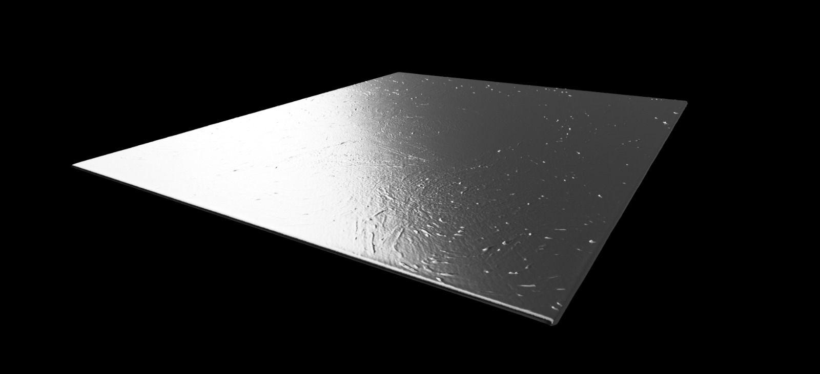 Scan render — the captured topography of the painting, rendered as a height map.